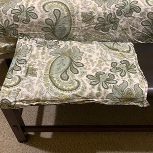 TWO pottery barn standard sized pillows cases to match duvet